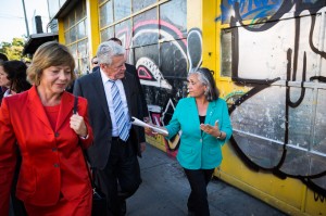 Pictured: Senator Ratna Omidvar gives German President Joachim Gauck a tour of Kensington Market in Toronto to demonstrate Canada’s success with immigration and integration.